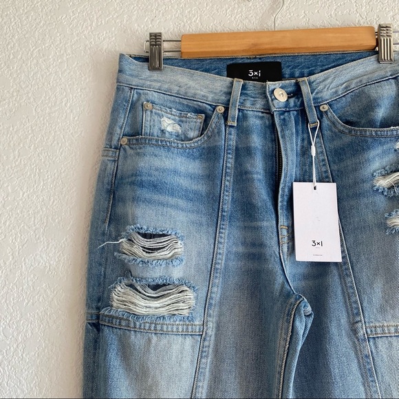 NEW 3x1 Junction High Rise Crop Kick Flare Jeans - Picture 3 of 7